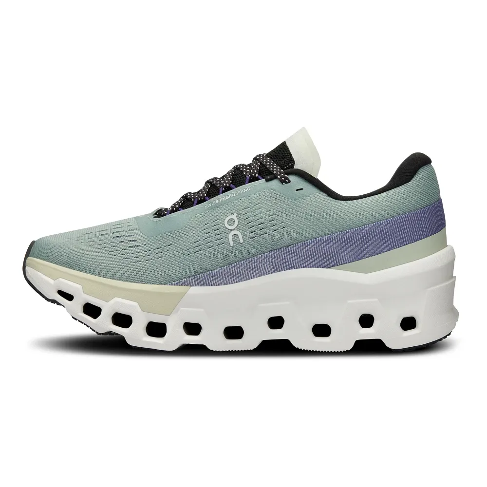 ONCモンスター2WH ホワイト/グリーン　レディース24cm ON RUNNING Women's Cloudmonster 2 GREEN