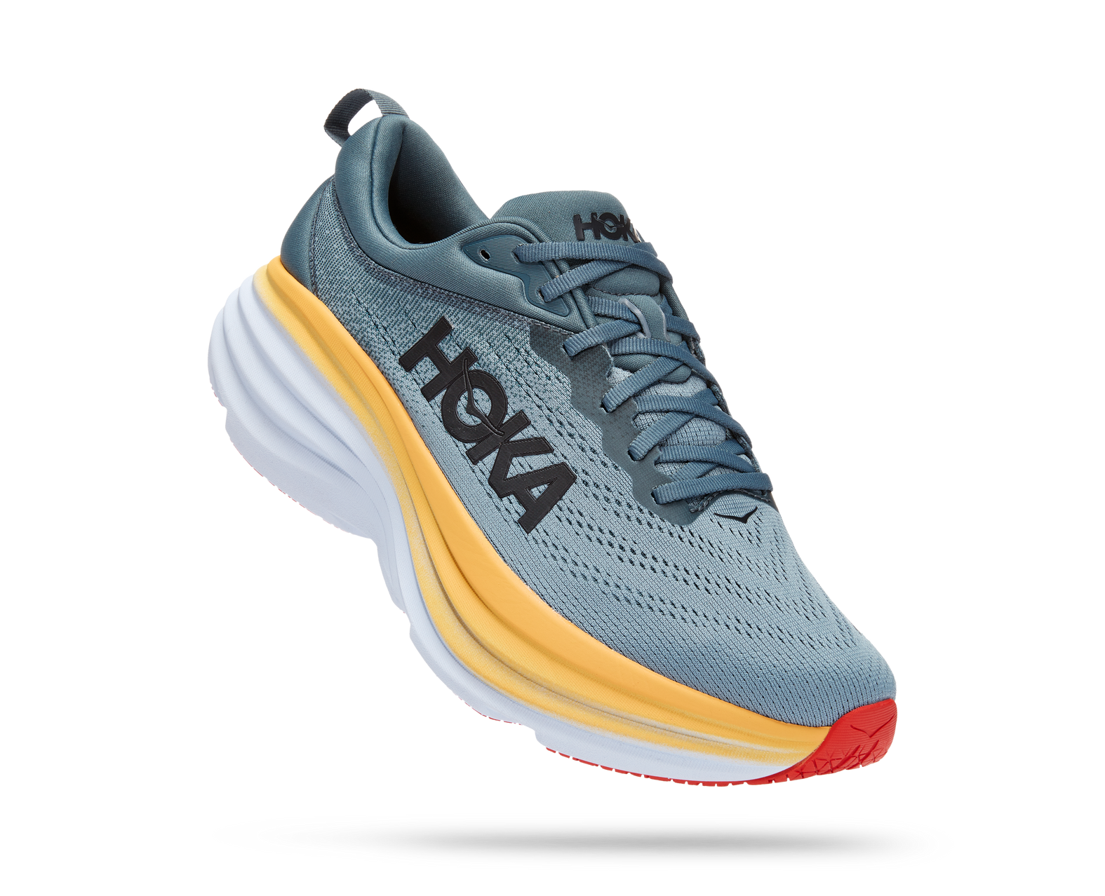 HOKA Men's Bondi 8 Wide Goblin Blue / Mountain Spring HOKA Men's Bondi 8 Wide Goblin Blue / Mountain Spring