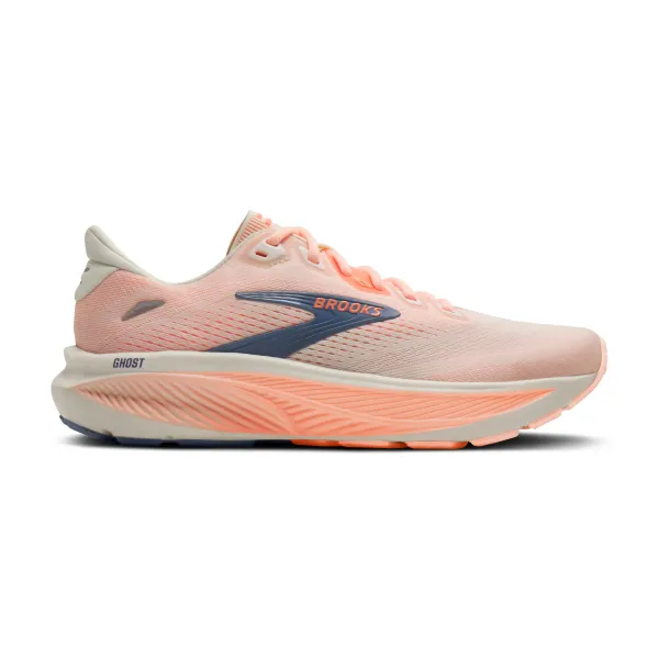 BROOKS W Ghost 18 Star White/Cyber Peach/Grey